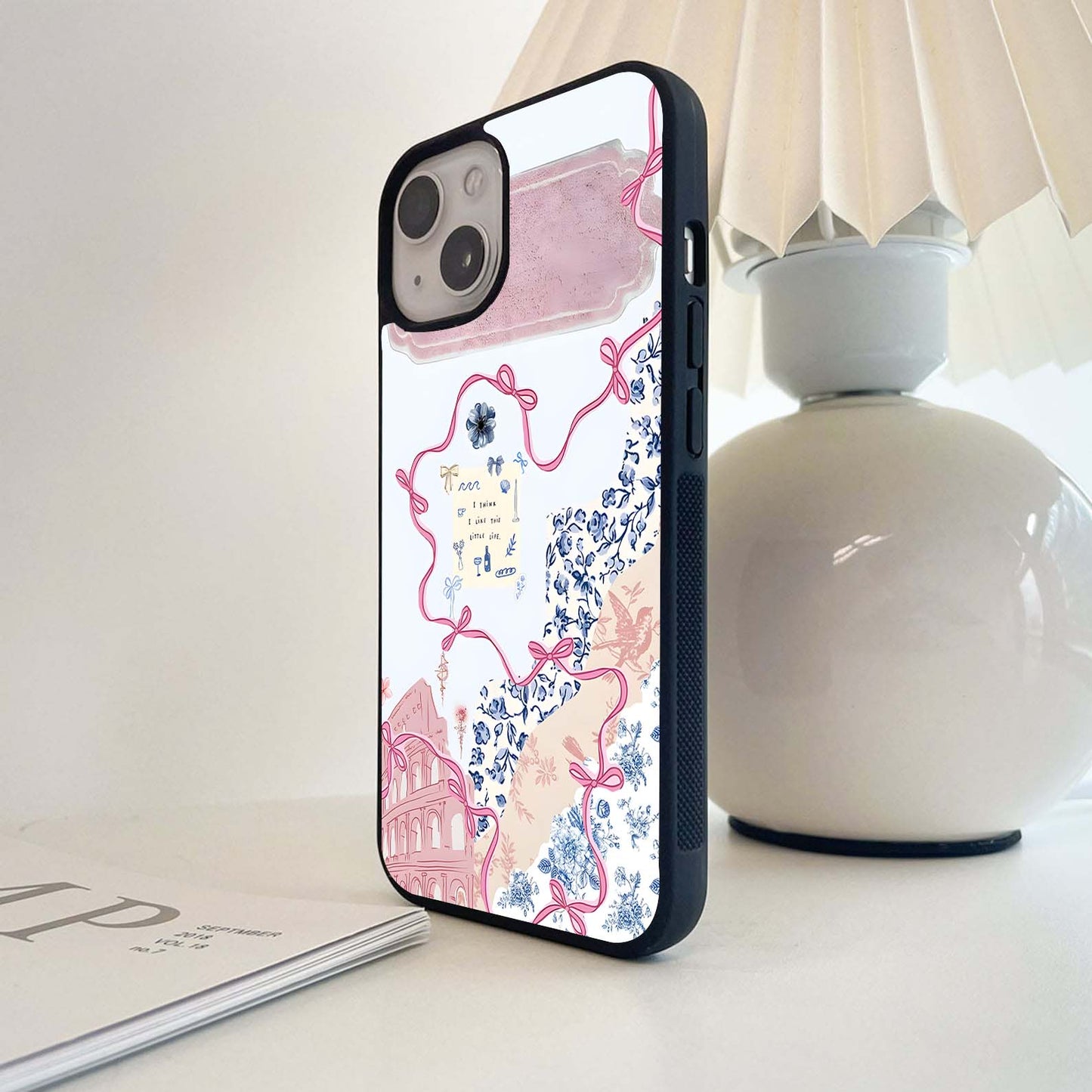 Aesthetic Sprout Bow Glass Case