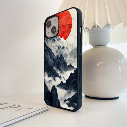 Digital Art Mountain Glass Case