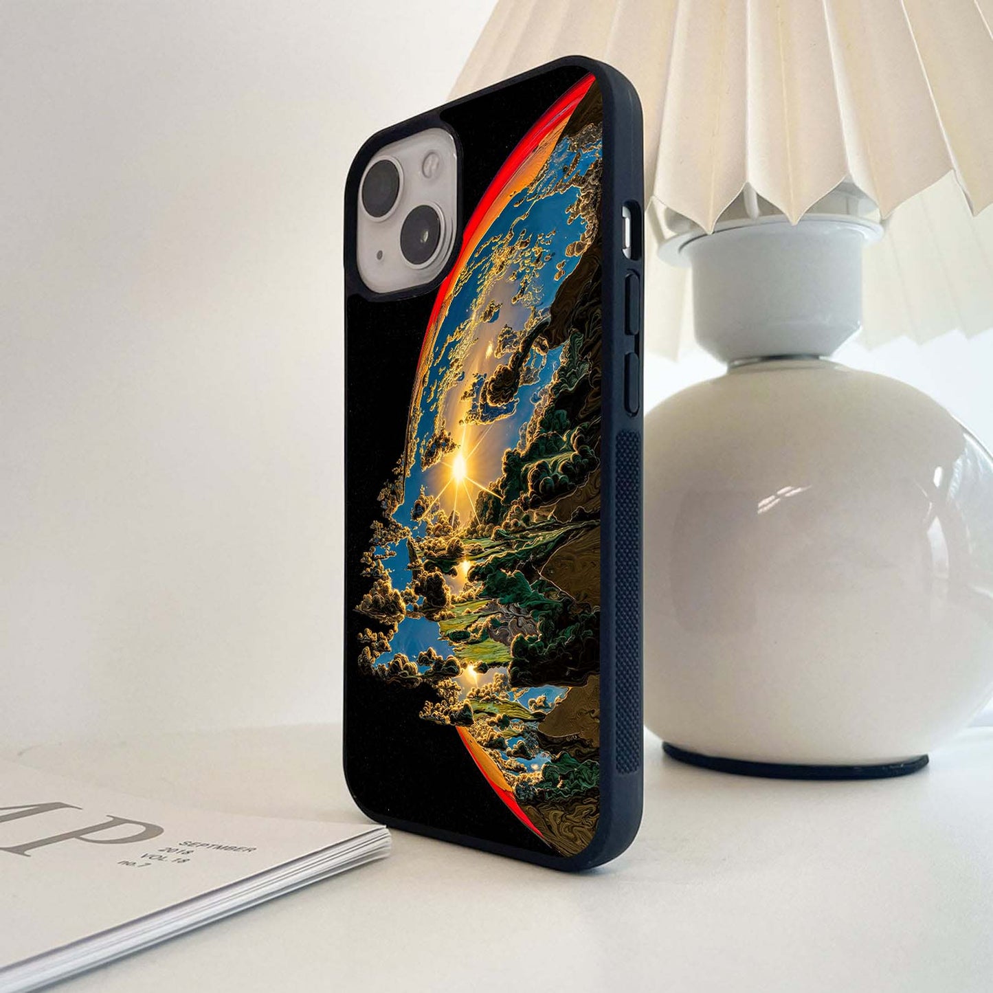 Sunrise Bursting Glass Case