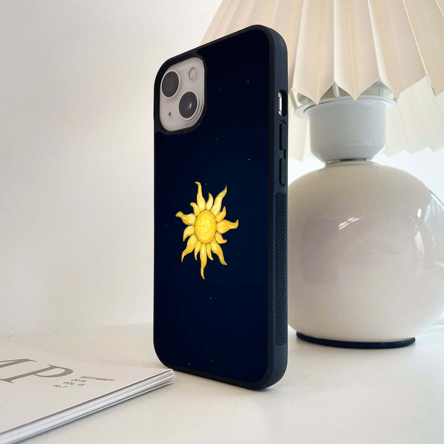 Golden Sun on Midnight Sky Glass Case