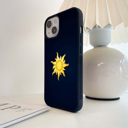 Golden Sun on Midnight Sky Glass Case