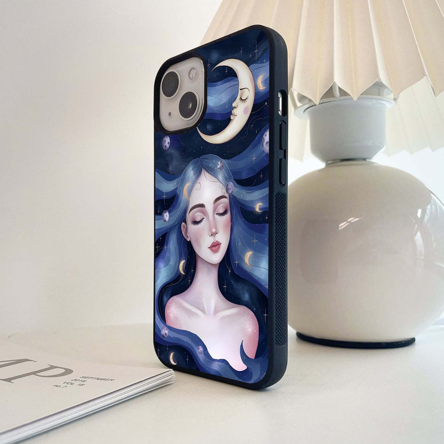 Girls With Shining Moon Glass Case