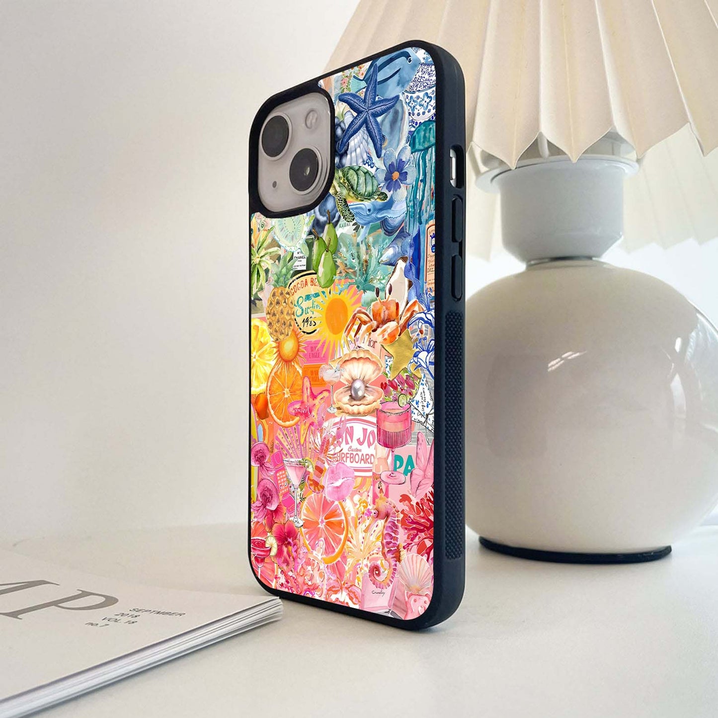 Watercolor floral pastel mix Glass Case