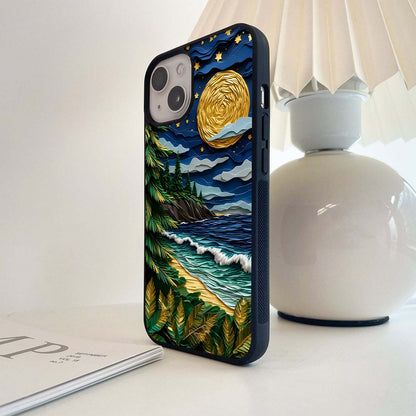 Moonlit Ocean Pines Glass Case