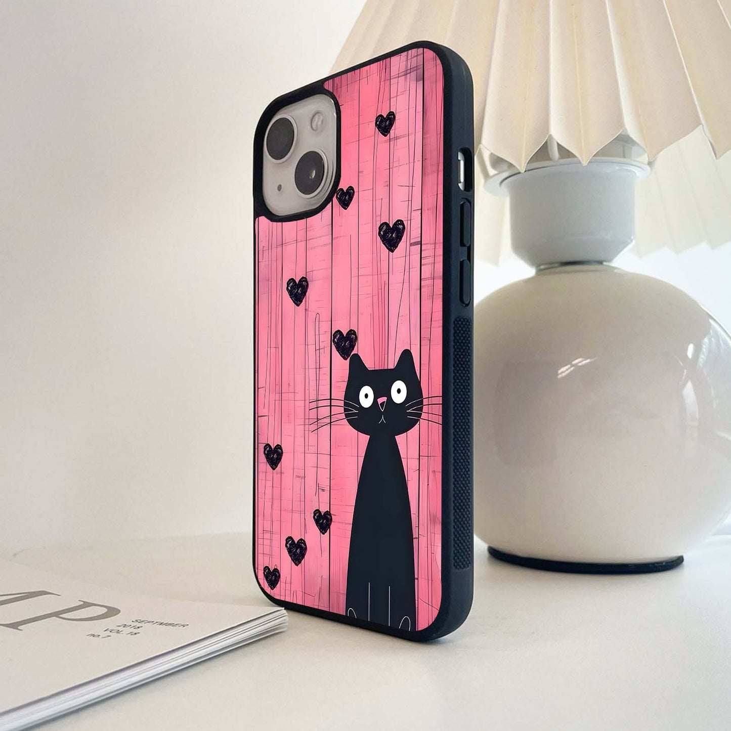 Lunar Dream Cat Glass Case