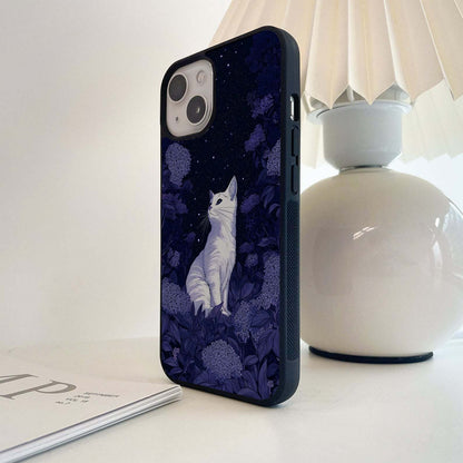 Midnight Cat Glass Case