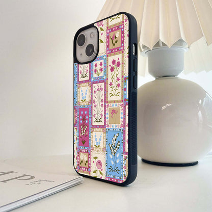 Patchwork Floral Glass Case