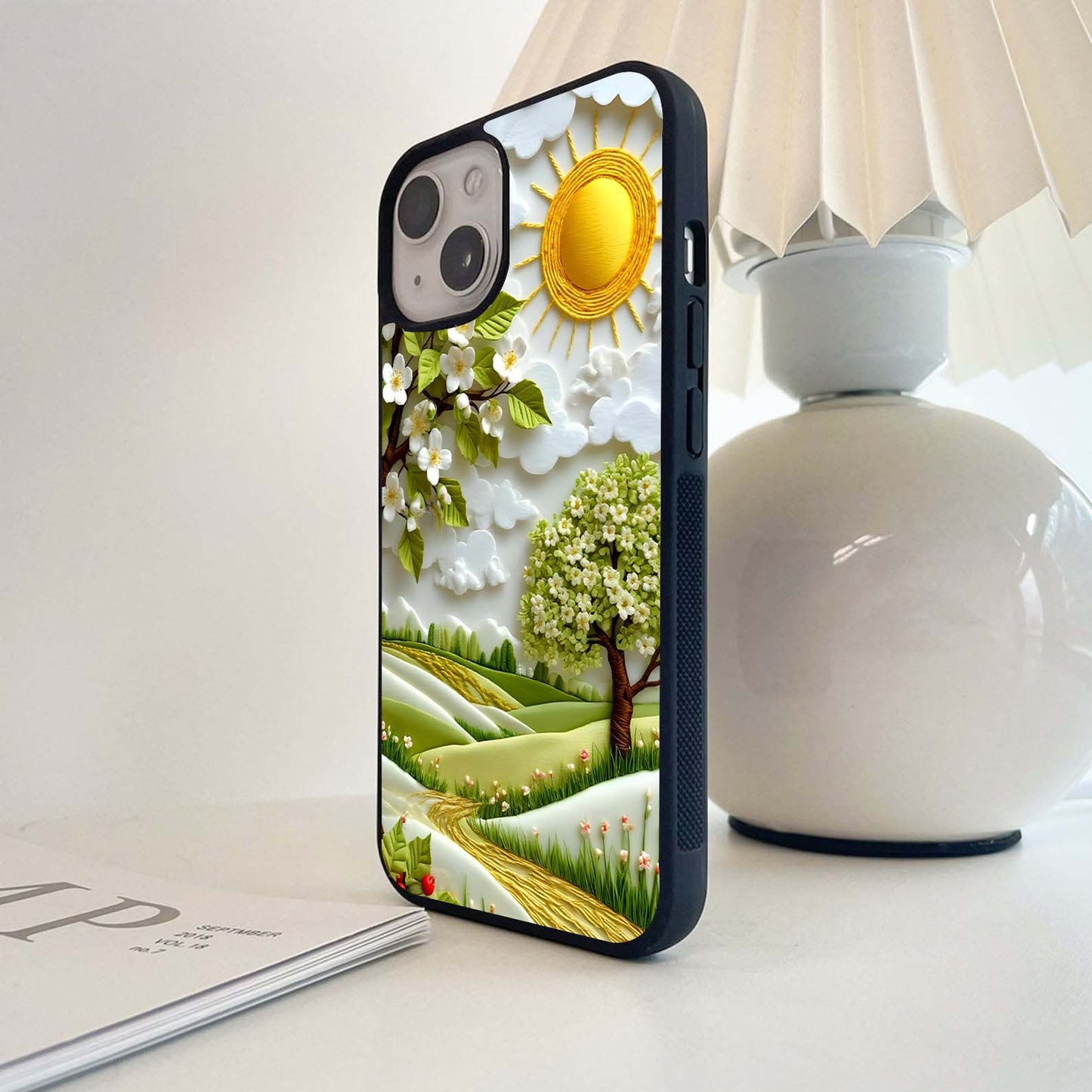 Spring Blossom Hills Glass Case