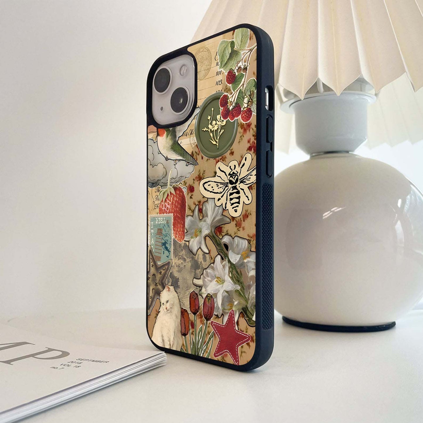 Aesthetic Postage Stamps Glass Case