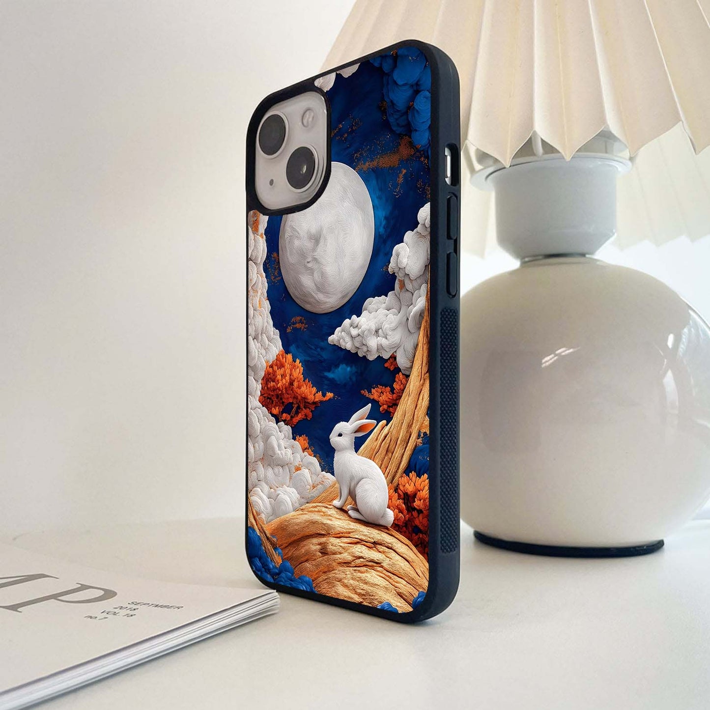 Crowned Spirit Rabbit Glass Case