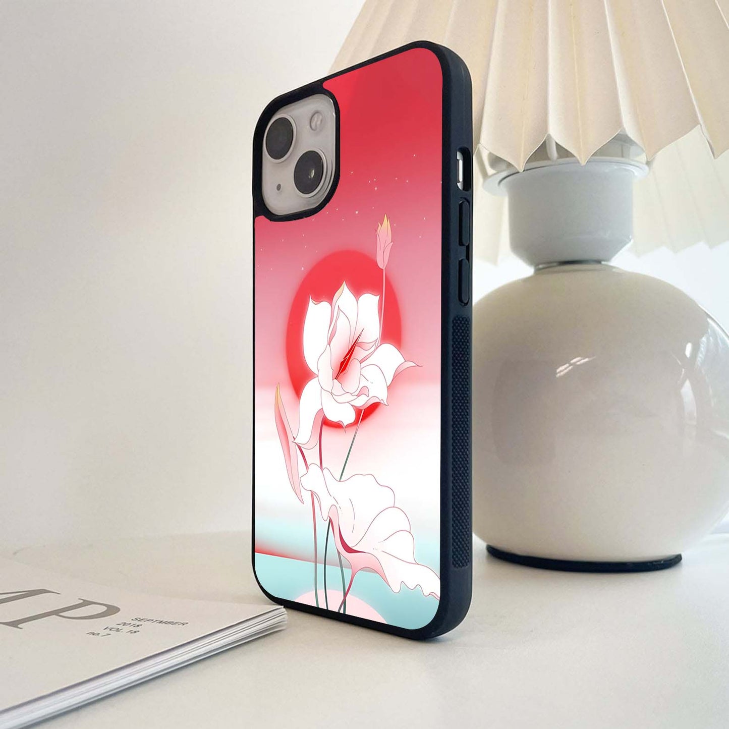 Lunar Petal Rise Glass Case