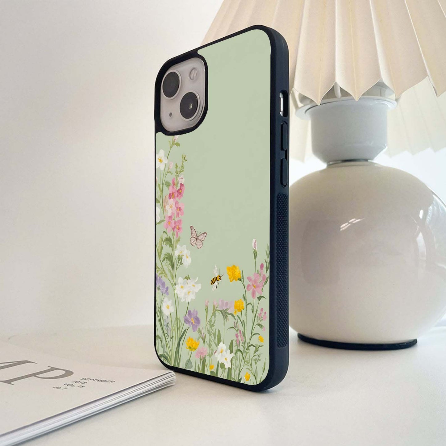 Honey Floral Glass Case