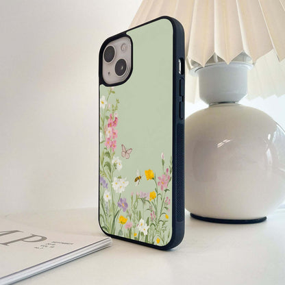 Honey Floral Glass Case