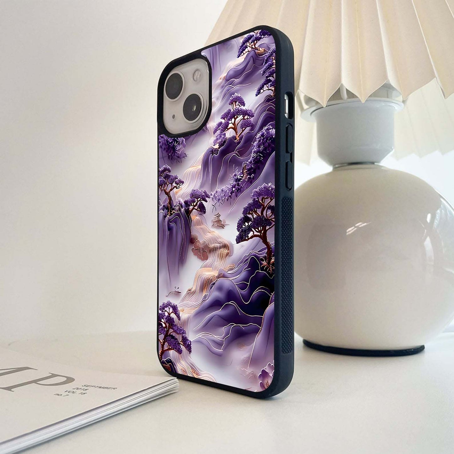 Purple Mystic Hills Glass Case