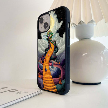 Stairway Beyond Clouds Glass Case