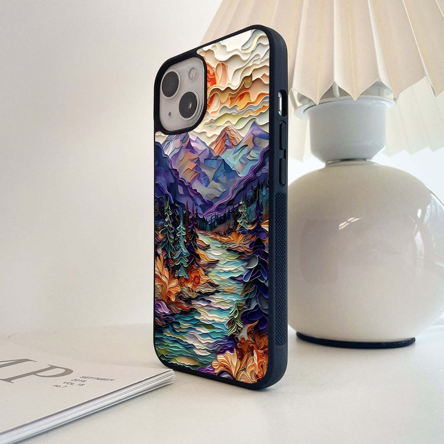 Unique Abstract Landscape Glass Case