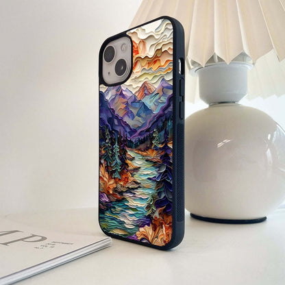 Unique Abstract Landscape Glass Case