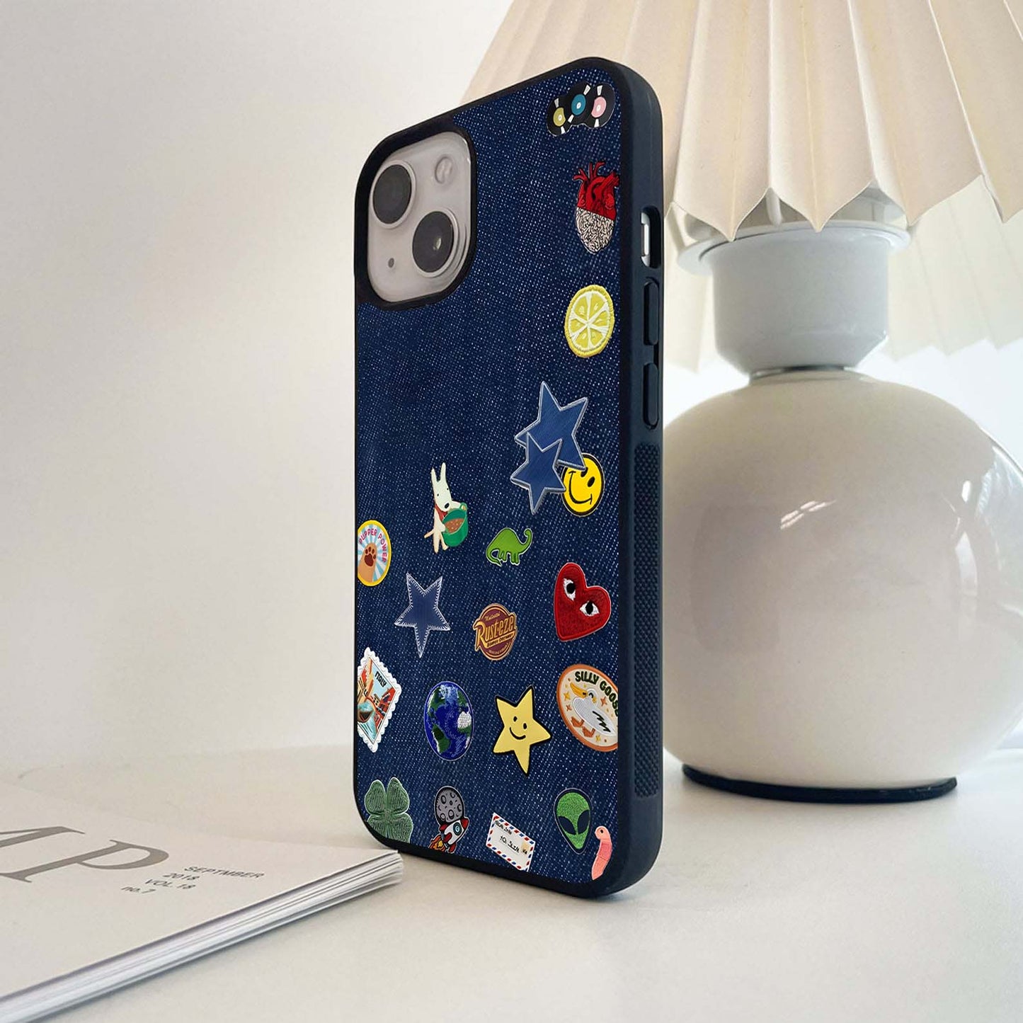 Patchwork Denim Delight Glass Case