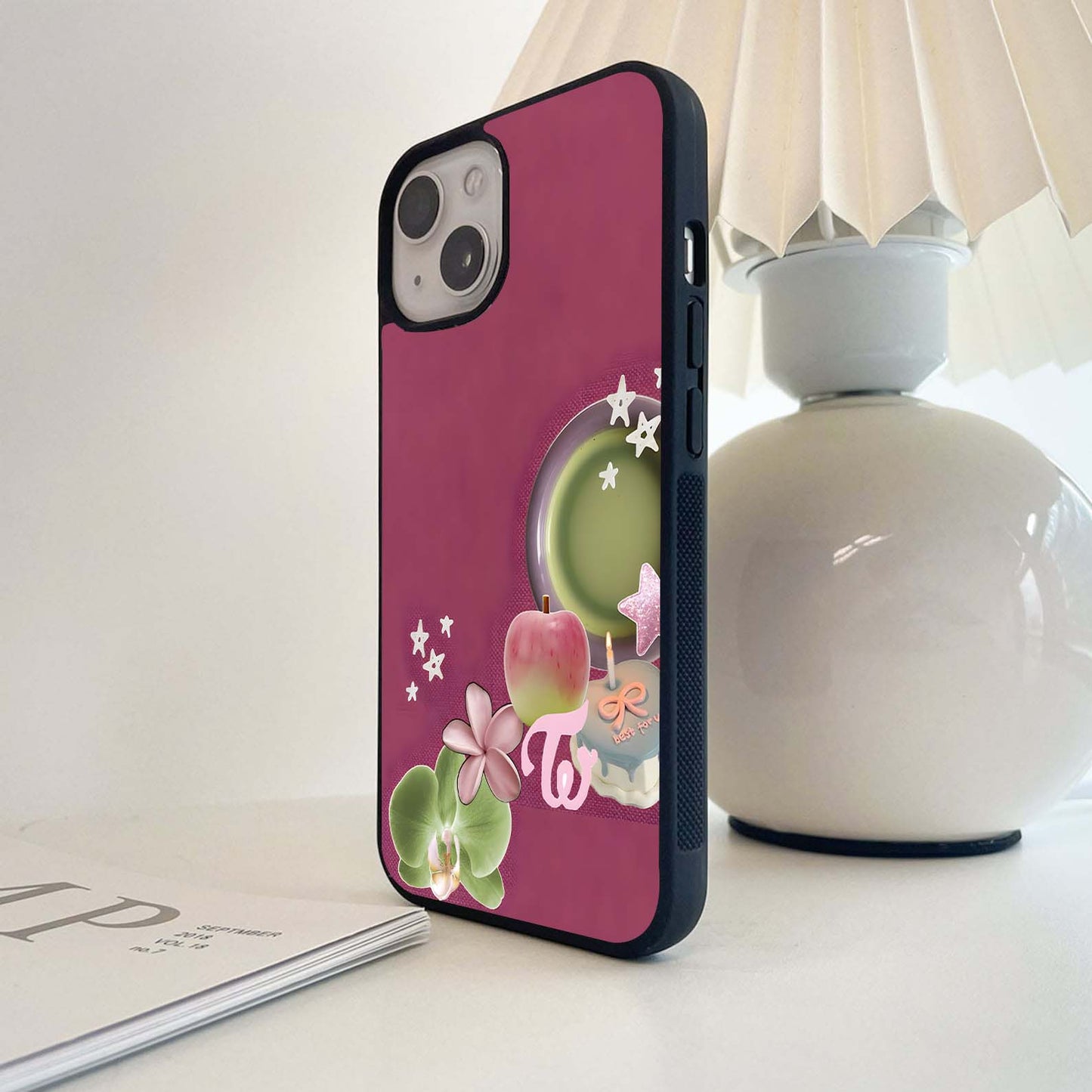 Pink Foody Glass Case