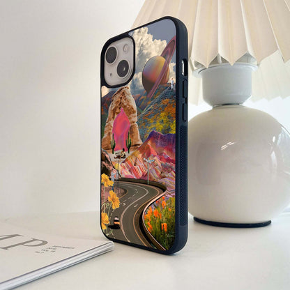 Surreal Road & Saturn Glass Case