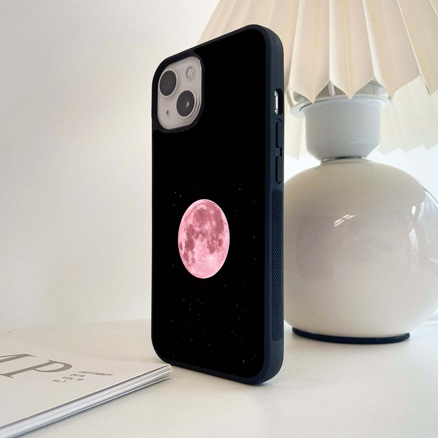 Pink Moon Bloom Glass Case