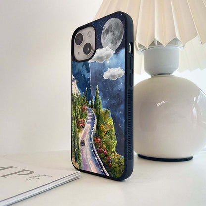 Moonlight Hill Road Glass Case