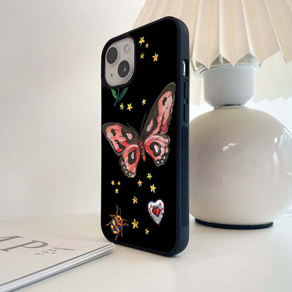 Miracle Butterfly Pattern Glass Case