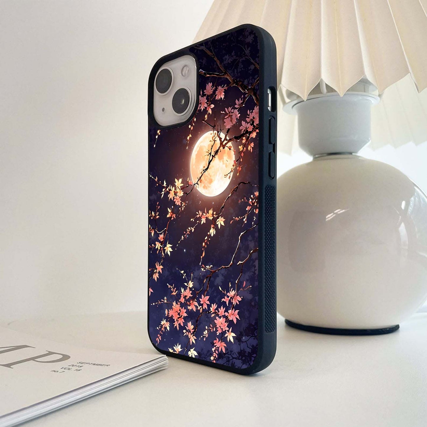 Moonlit Sakura Glow Glass Case