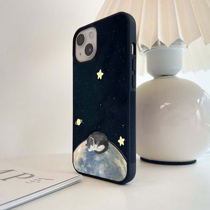 Curl Paws Cat Glass Case