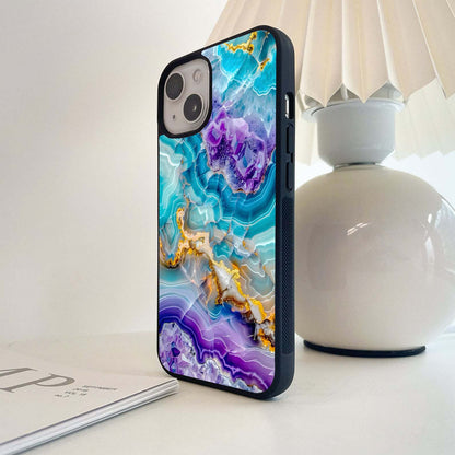 Oceanic Amethyst Marble Glass Case