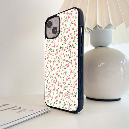 Pink Mini Floral Art Glass Case