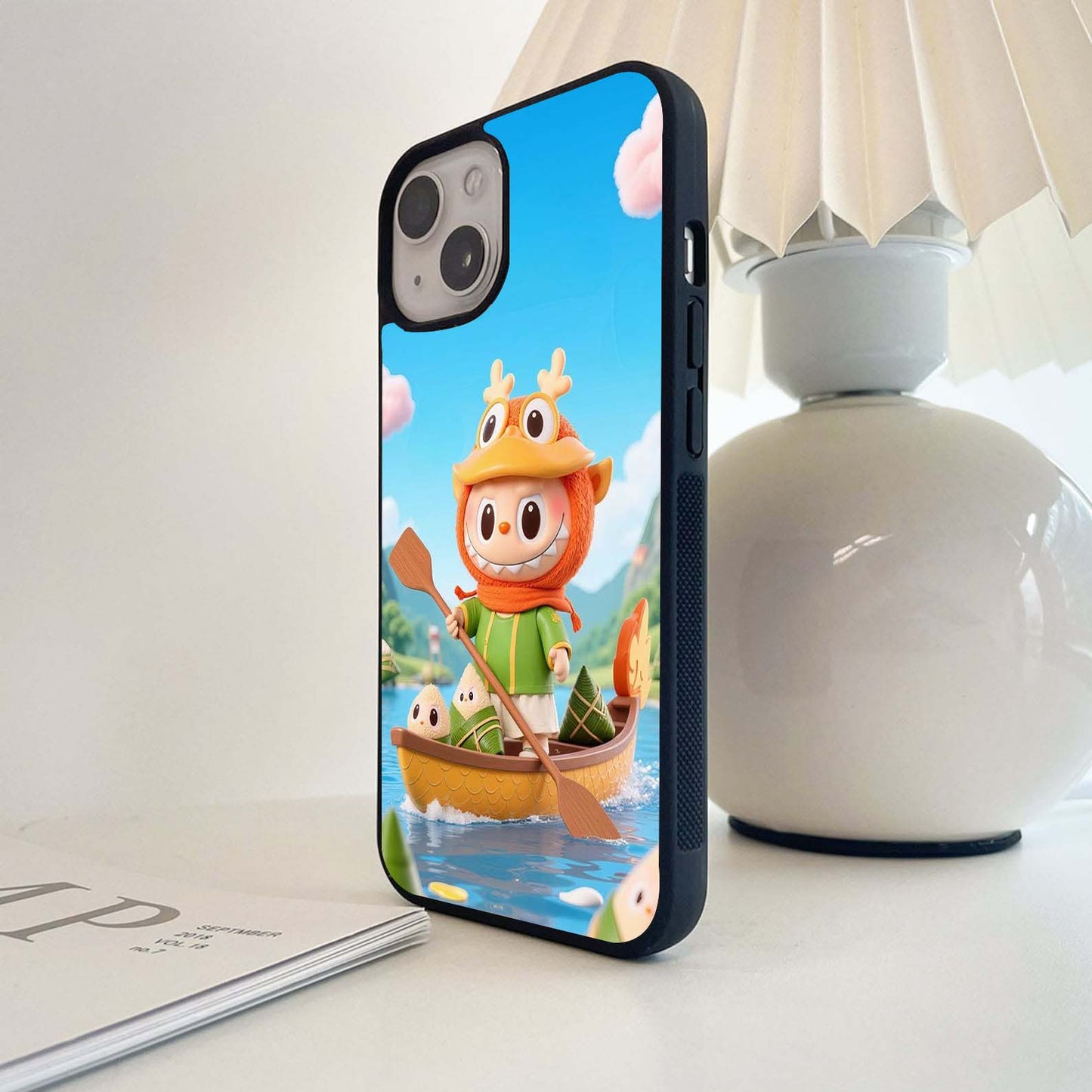 Labubu With Boat Glass Case