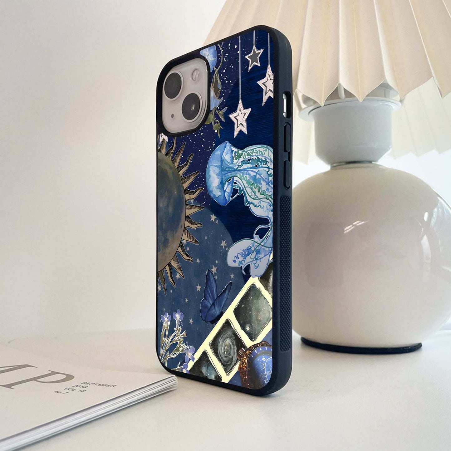 Aesthetic Celestial Ocean Glass Case