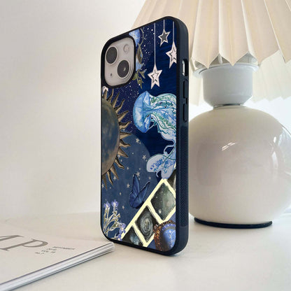 Aesthetic Celestial Ocean Glass Case