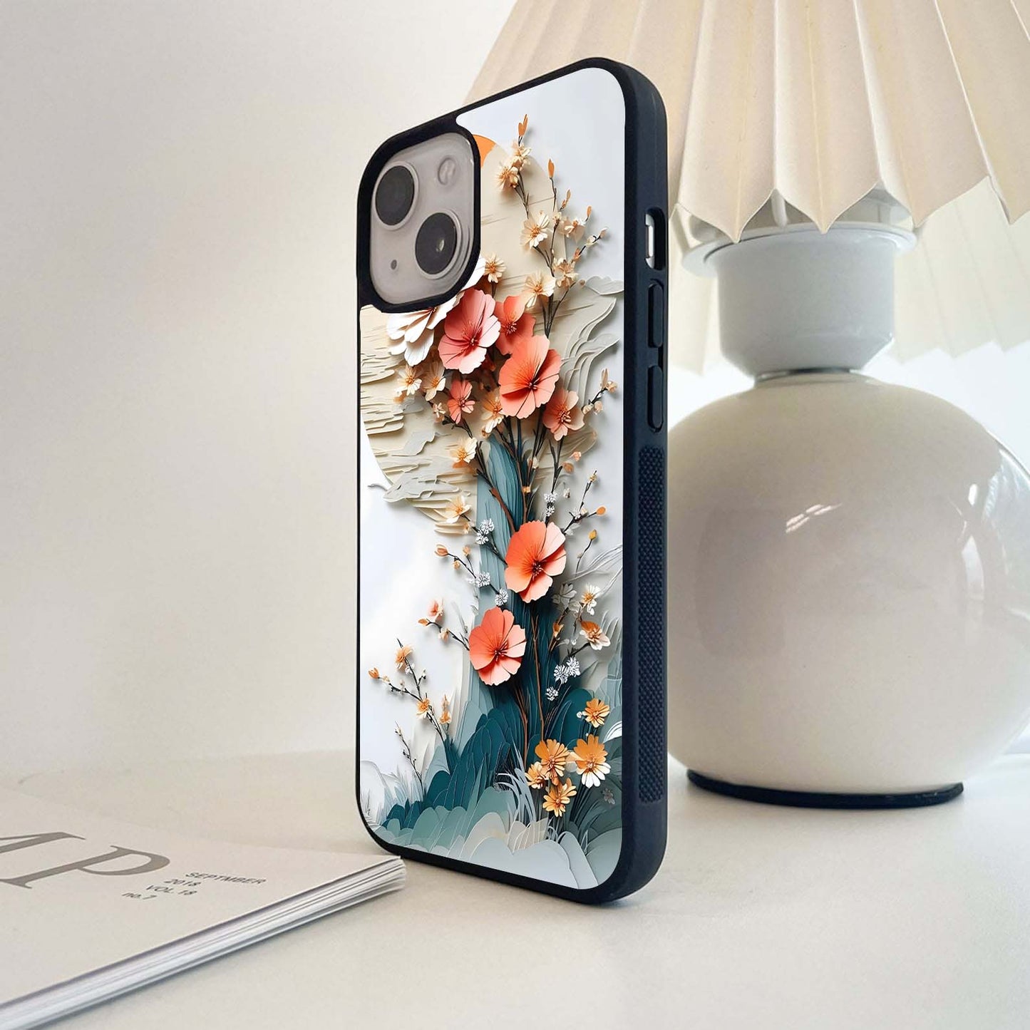 Paperic Hibiscus Scenery Glass Case