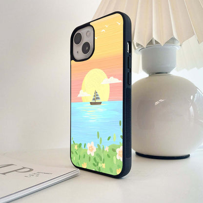 Painted Journey Boat Glass Case