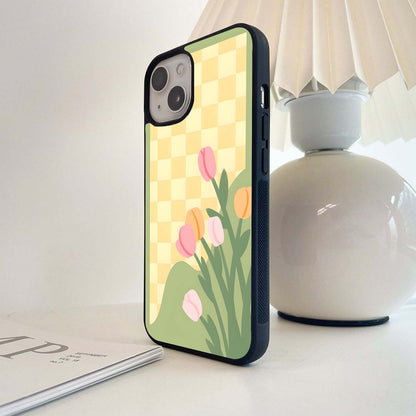 Checker board Tulip Glass Case