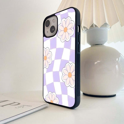 Checkered Petal Pop Glass Case