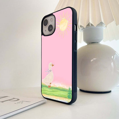 Sunny Duck Pasture Glass Case