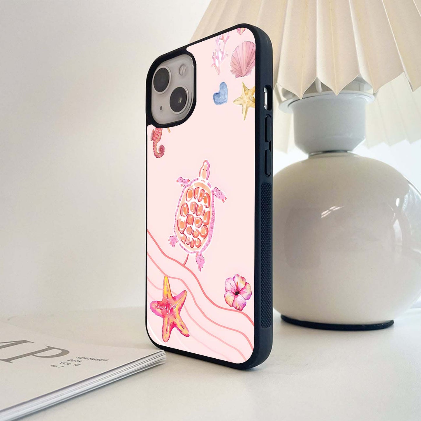 Pastel Sea Stroll Glass Case