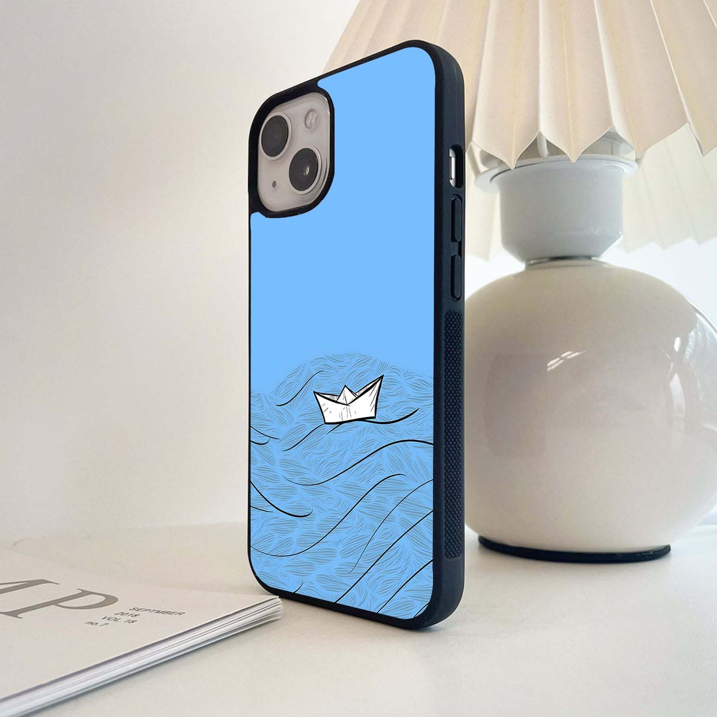 Sailing Sheep Sketch Glass Case