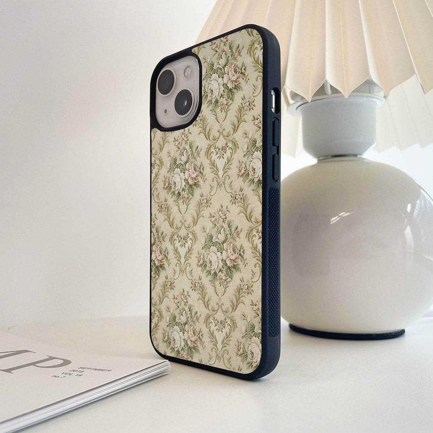 Vintage Floral bouquets Glass Case