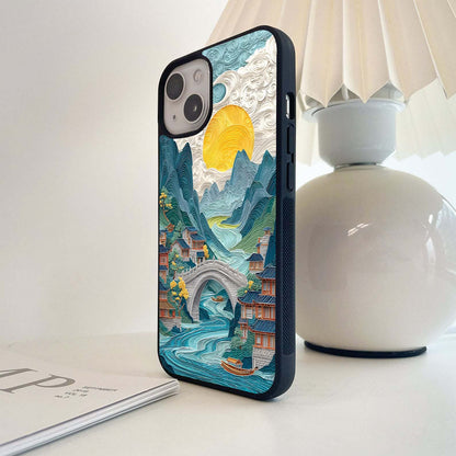 Sunrise River Village Glass Case