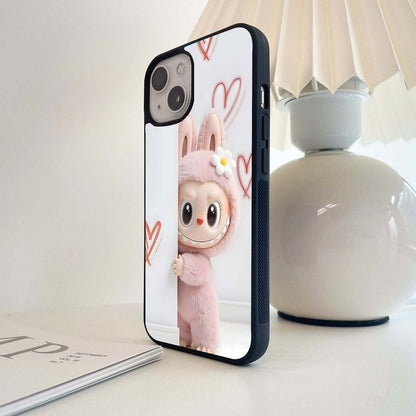 Pinky labubu Glass Case