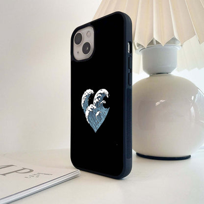 Heart Shaped Ocean Glass Case