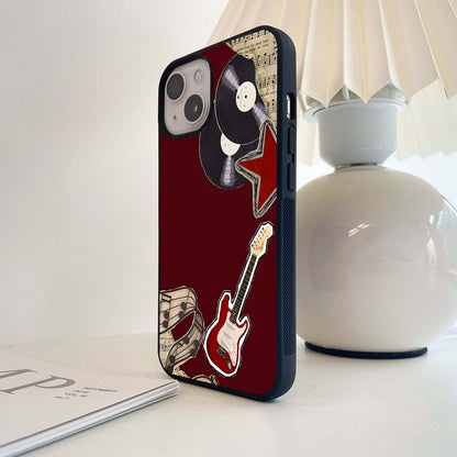 Playing Guitar Glass Case