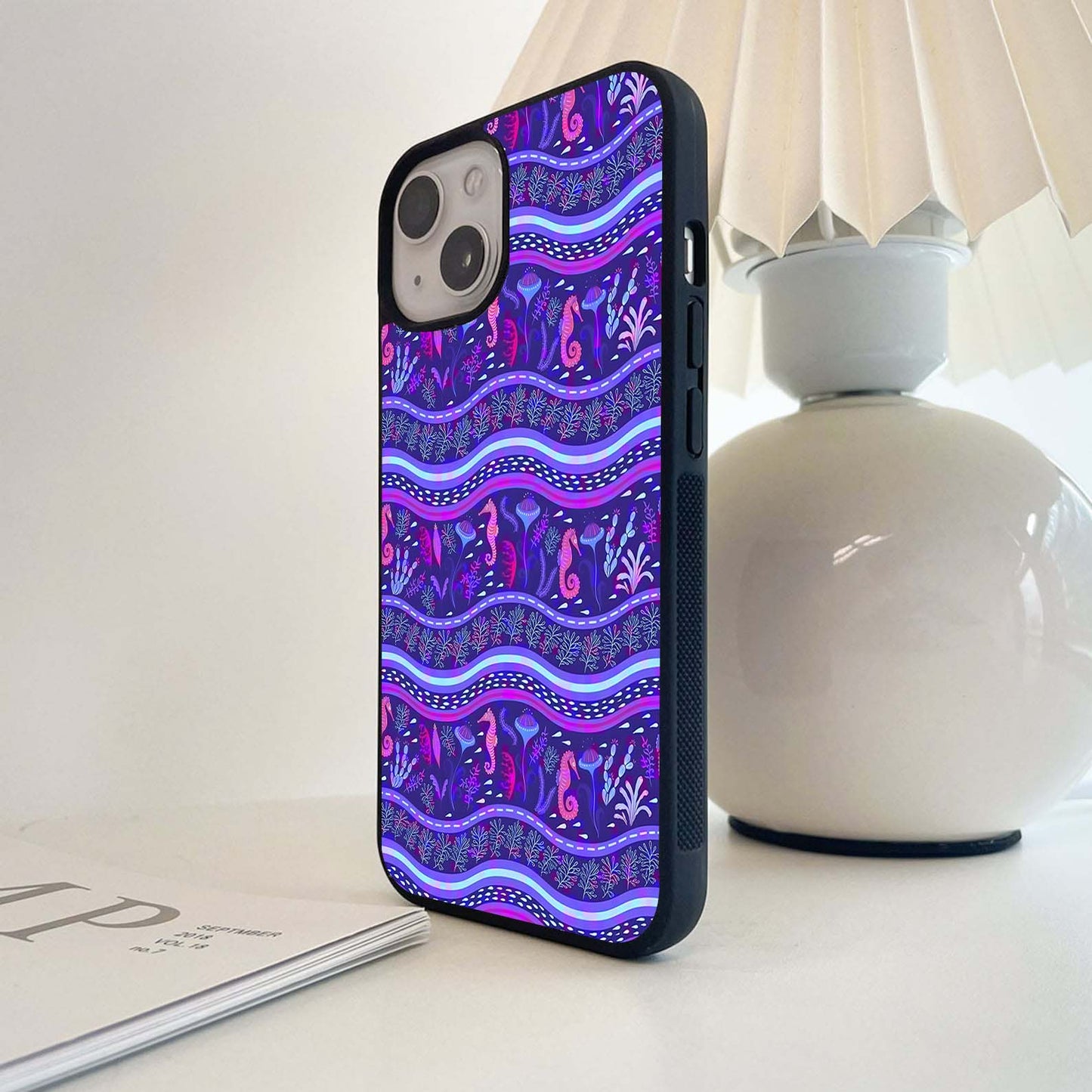 Sea Garden Stripe Glass Case