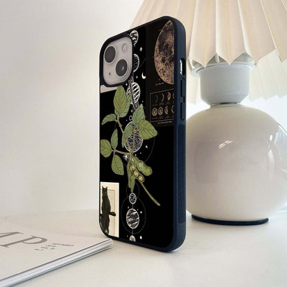 Moonlit Crane Harmony Glass Case