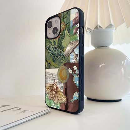 Moth Framed Art Glass Case