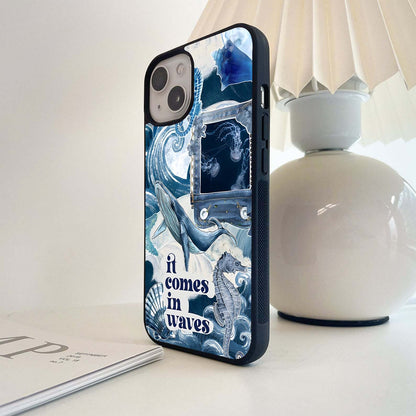 Ocean Dream Collage Glass Case
